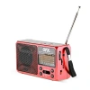 Qfx Am/fm/sw Solar Radio With 2" Speaker In Red