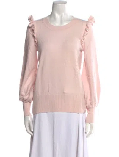 Pre-owned Qi Cashmere Cashmere Scoop Neck Sweater In Pink