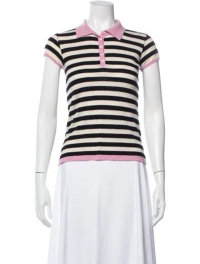 Pre-owned Qi Cashmere Cashmere Striped Sweater In Multi
