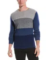 QI QI CASHMERE COLORBLOCKED CASHMERE SWEATER
