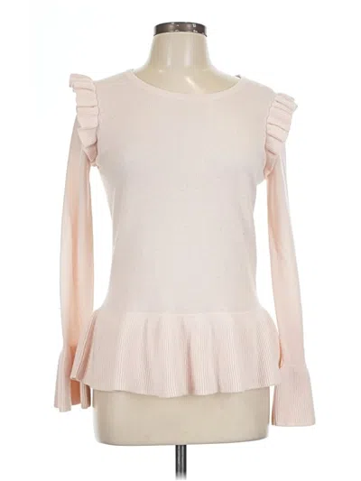 Pre-owned Qi Cashmere Pullover Sweater In Pink
