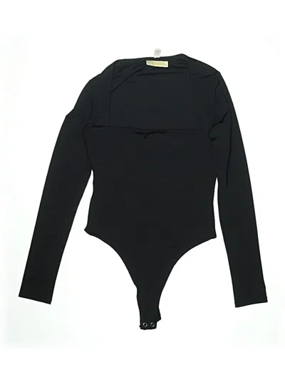 Pre-owned Qinsen Bodysuit In Black