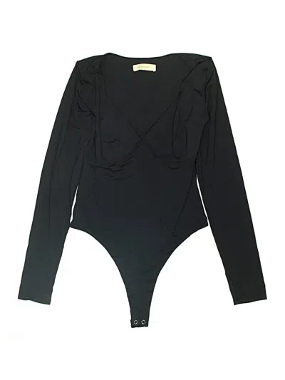 Pre-owned Qinsen Bodysuit In Black