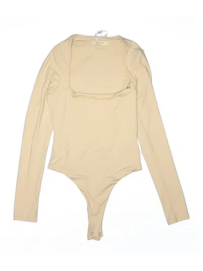 Pre-owned Qinsen Bodysuit In Brown