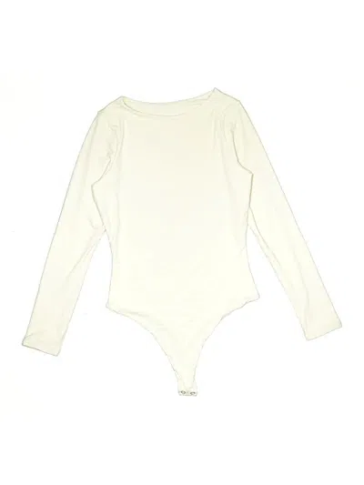 Pre-owned Qinsen Bodysuit In White