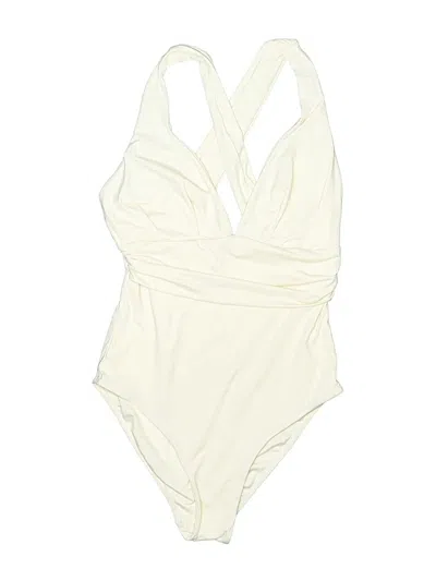 Pre-owned Qinsen Bodysuit In White