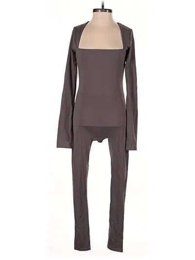 Pre-owned Qinsen Jumpsuit In Brown