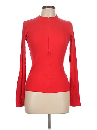 Pre-owned Qinsen Long Sleeve Blouse In Red