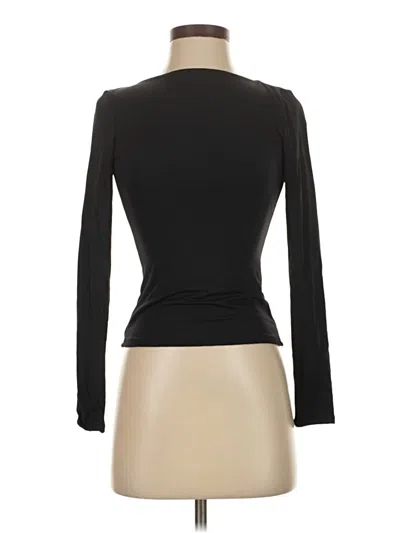 Pre-owned Qinsen Long Sleeve Top Black Turtleneck Tops