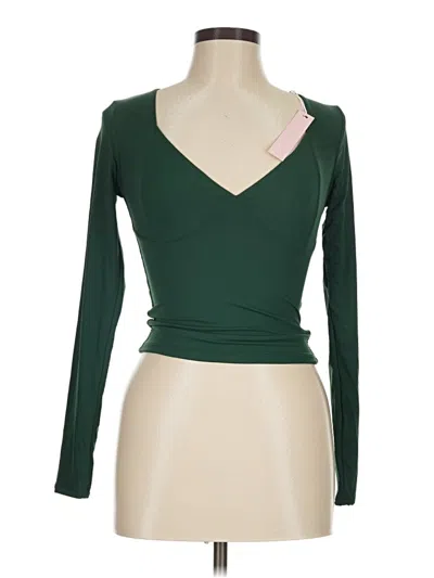 Pre-owned Qinsen Long Sleeve T-shirt In Green