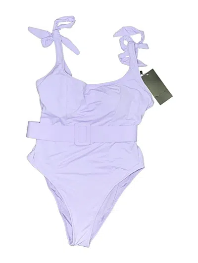 Pre-owned Qinsen One Piece Swimsuit In Purple