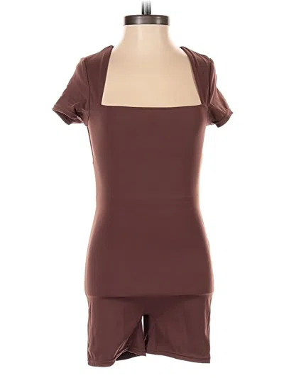 Pre-owned Qinsen Romper In Brown