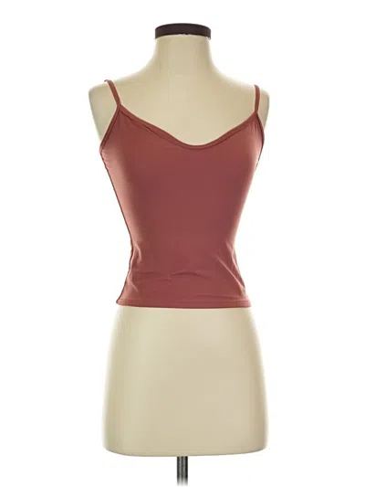 Pre-owned Qinsen Sleeveless Top Burgundy Sweetheart Neckline Tops