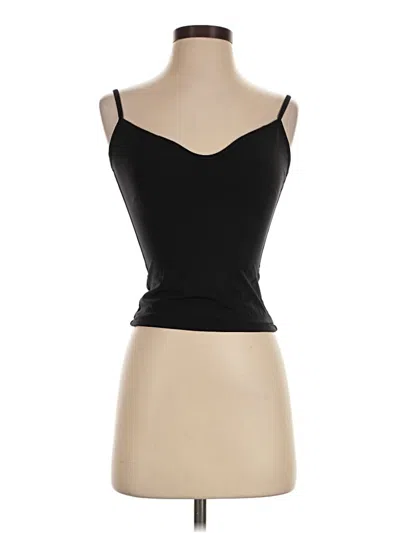 Pre-owned Qinsen Tank Top Black Strapless Neckline Tops