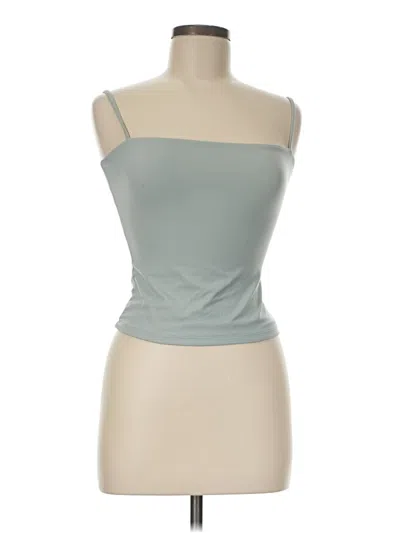 Pre-owned Qinsen Tank Top Green Strapless Neckline Tops