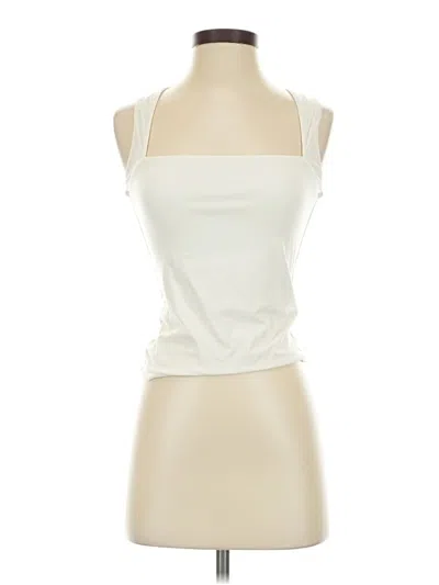 Pre-owned Qinsen Tank Top Ivory Strapless Neckline Tops