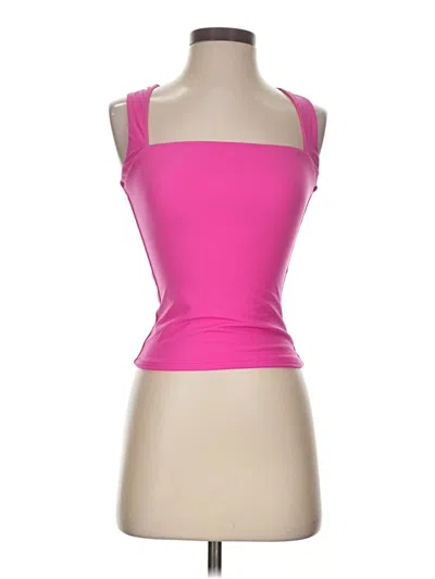 Pre-owned Qinsen Tank Top Pink Strapless Neckline Tops