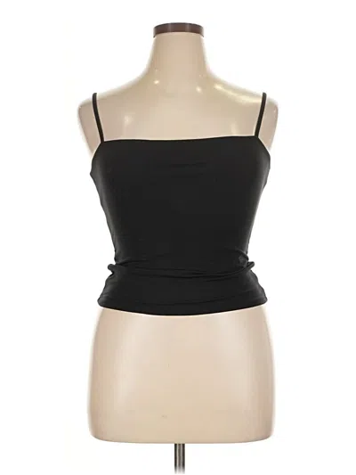 Pre-owned Qinsen Tube Top Black Strapless Neckline Tops