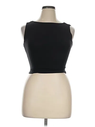 Pre-owned Qinsen Tube Top Black Strapless Neckline Tops
