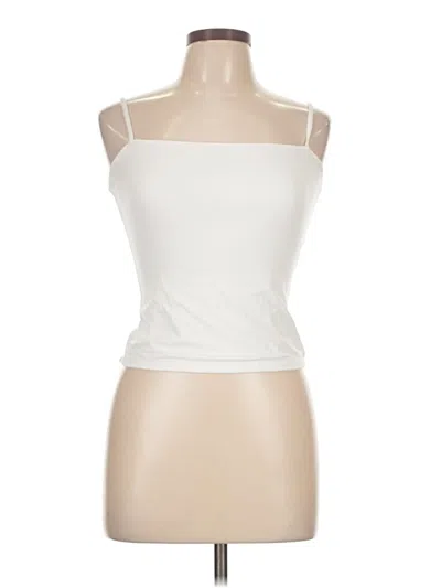 Pre-owned Qinsen Tube Top Ivory Strapless Neckline Tops