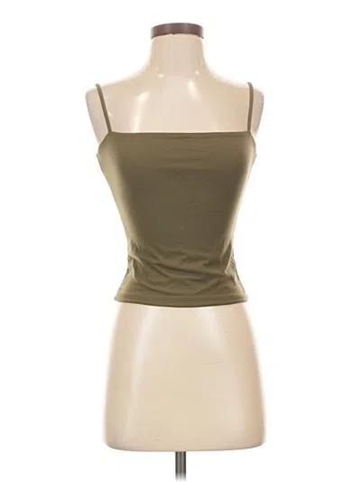 Pre-owned Qinsen Tube Top Tan Strapless Neckline Tops