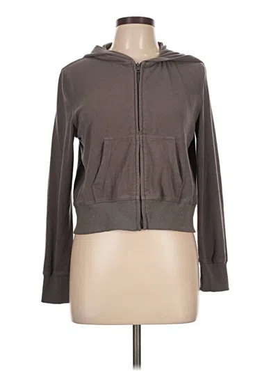 Pre-owned Qinsen Zip Up Hoodie In Brown