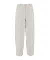 Ql2 Belt-loop Casual Pants In White