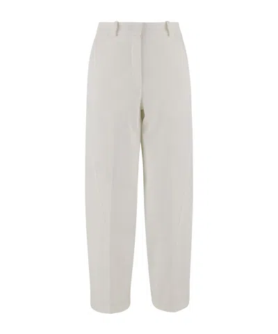Ql2 Belt-loop Casual Pants In White
