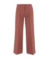 Ql2 Orange Linen And Cotton Pants In Brown