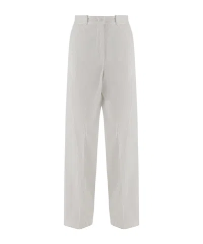 Ql2 Belt Loops Slacks In White