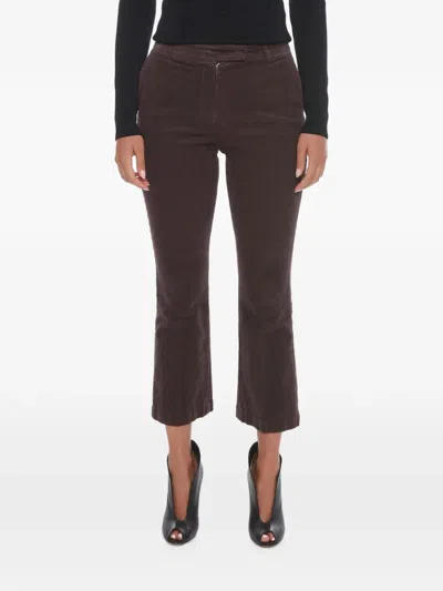 Ql2 Corduroy Cropped Trousers In Multi