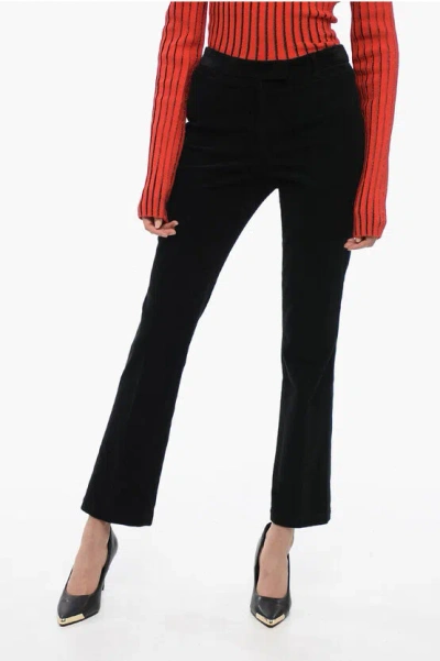 Ql2 Corduroy Straight-fit Pants In Black