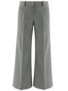 Ql2 Cotton Blend Pants With Striped Pattern In Green