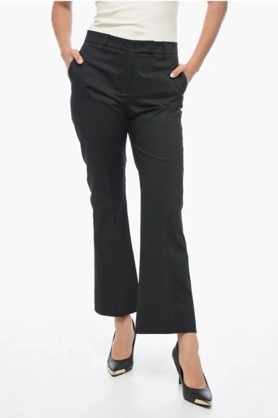 Ql2 Cropped Fit Nellie Pants With Bootcut Bottom In Black