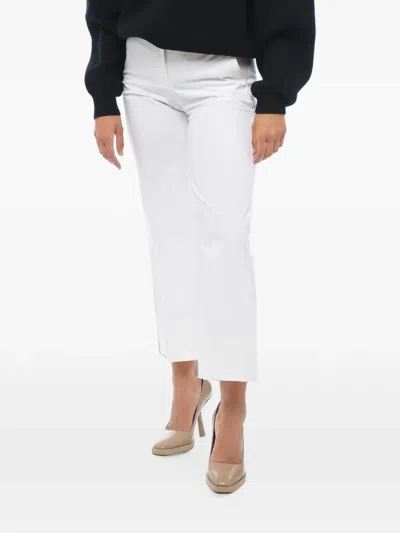 Ql2 Cropped Trousers In White