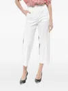 Ql2 Flat-front Chino Trousers In Metallic