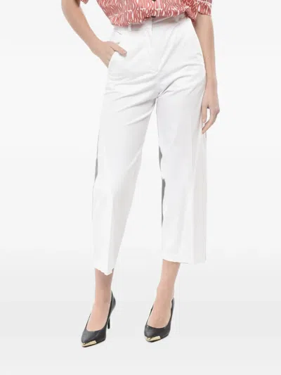 Ql2 Flat-front Chino Trousers In Metallic