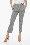 Ql2 Gingham Patterned Chinos Pants With Cuff