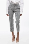 Ql2 Gingham Patterned Chinos Pants With Cuff