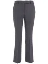 Ql2 Gray Tailored Pleated Stretch Wool-blend Formal Pants In Gray