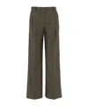 Ql2 Herringbone Straight-leg Pants In Brown
