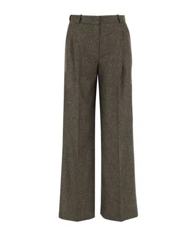 QL2 QL2 HERRINGBONE STRAIGHT-LEG PANTS