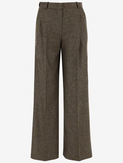 Ql2 Mafalda Wool Pants In Brown