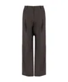 Ql2 Mafalda Wool Straight-leg Pants In Brown