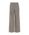 Ql2 Mafalda Wool Straight-leg Pants In Gray
