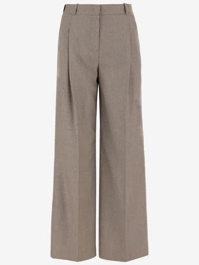 Ql2 Mafalda Wool Trousers In Brown