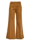 Ql2 Melody Corduroy Flared Trousers In Gold