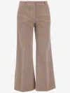 Ql2 Melody Stretch Cotton Trousers In Brown