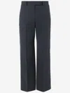 Ql2 Navy Blue Stretch Cotton Pants In Navy Blue