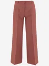 Ql2 Orange Linen And Cotton Pants In Brown